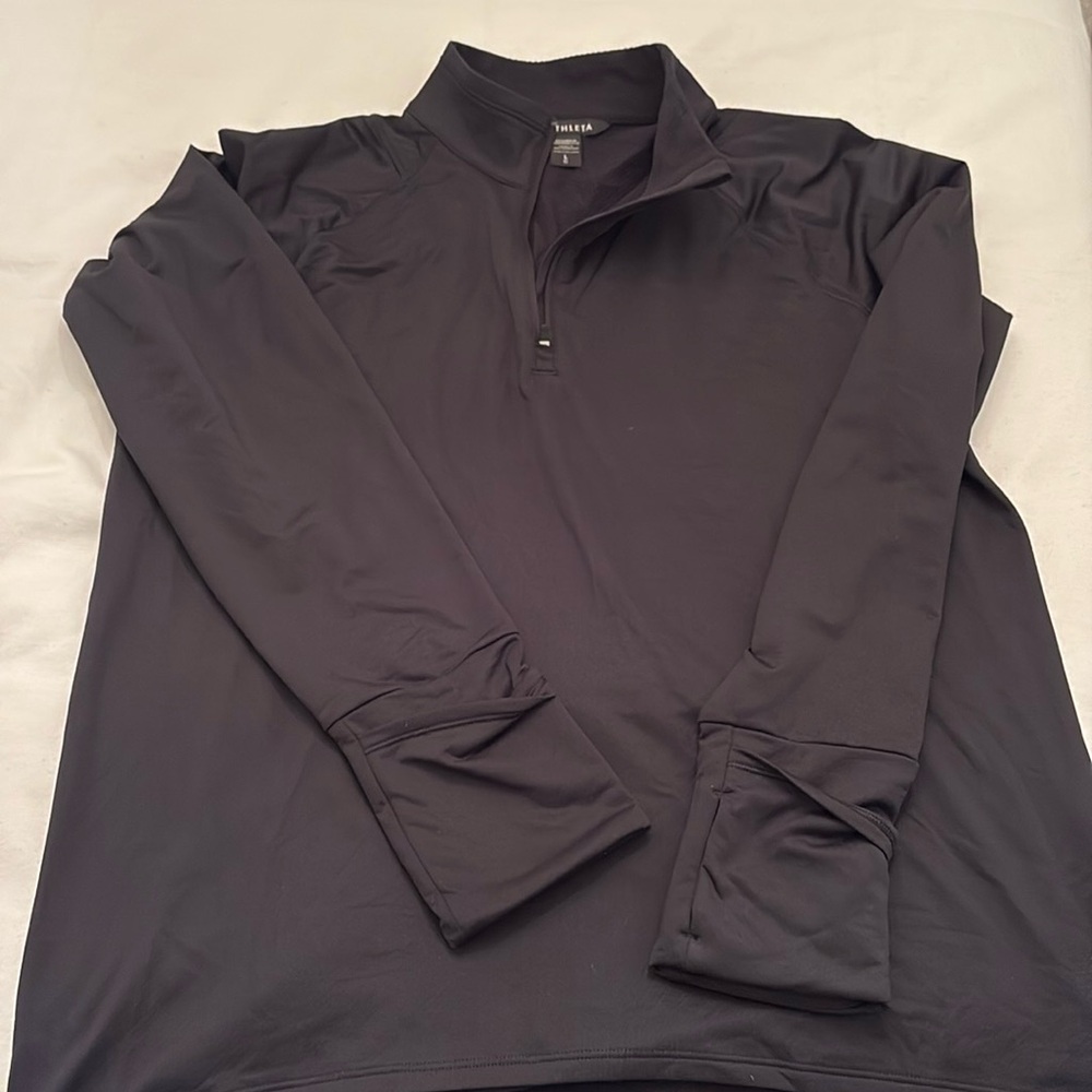 ATHLETA QUARTER ZIP, black-Size Large